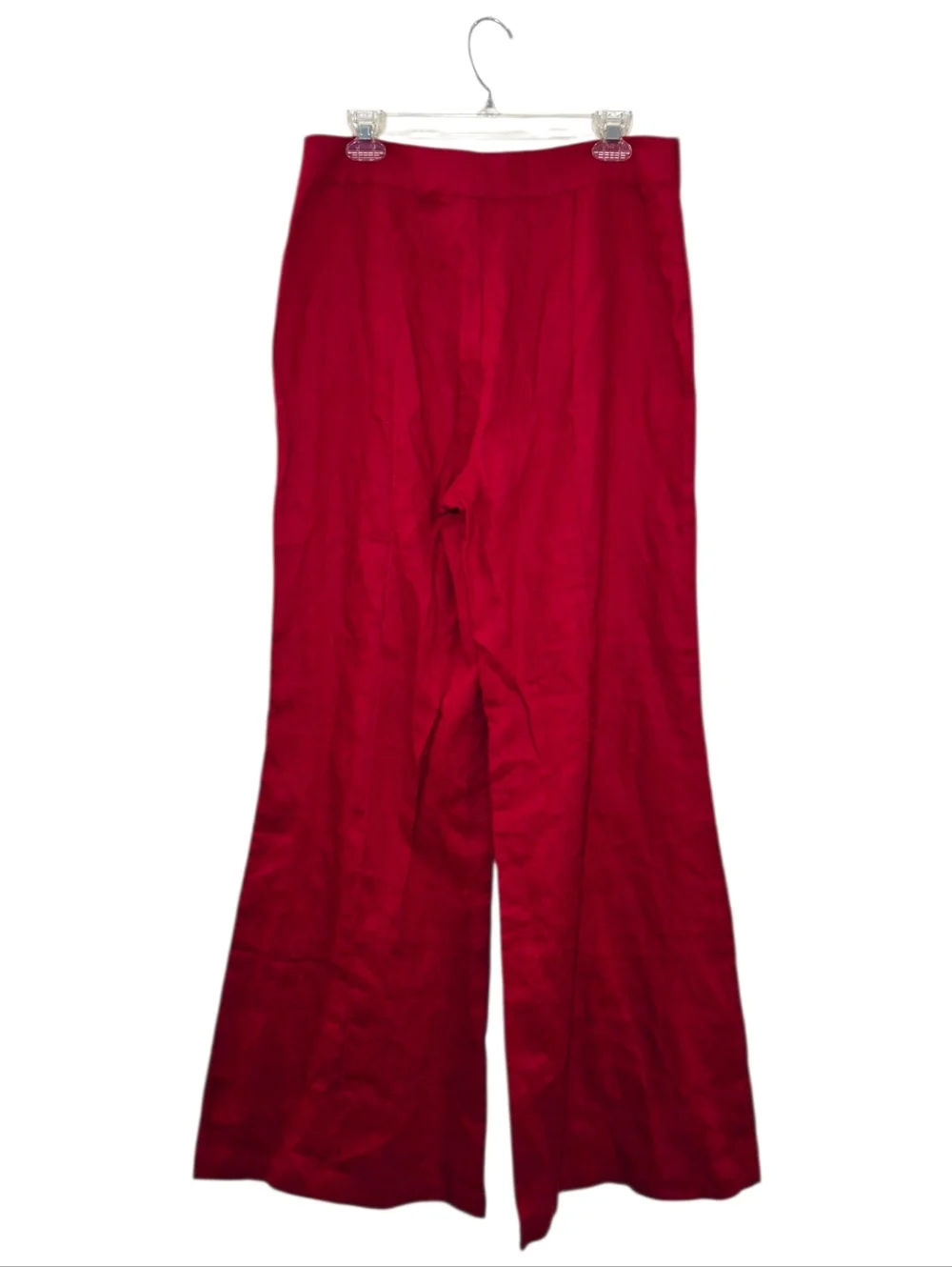 REFORMATION Silvie Linen Wide Leg Pants In Lipstick Red Size 10